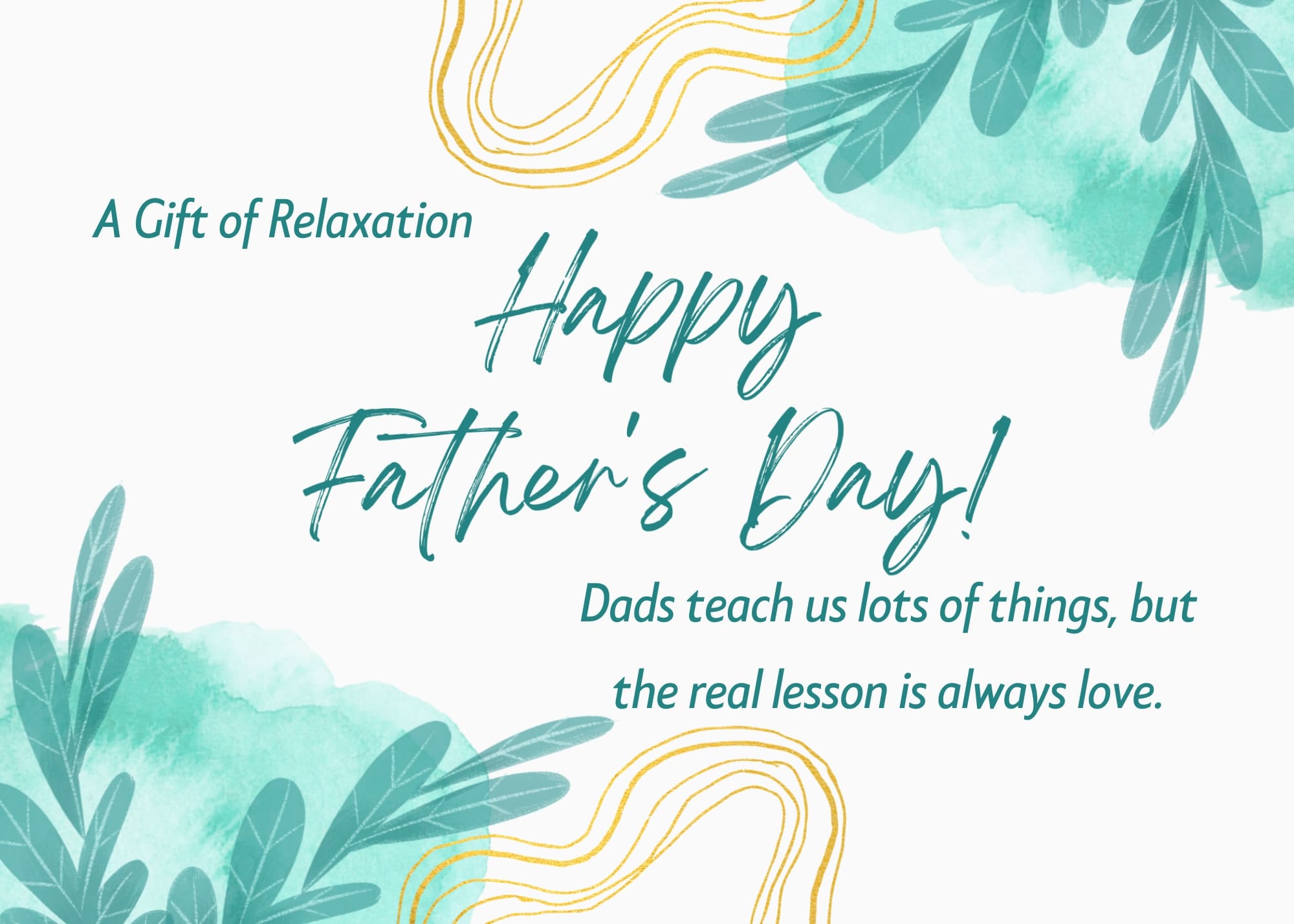 Father's Day Massage Gift Card from Zen'd Out Massage Spa Father's Day Massage Gift Certificate